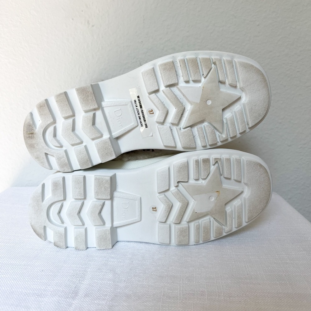 Christian Dior Hike Shearling Lace Up Boots - White - Womens 7 - NWOB - Picture 8 of 8